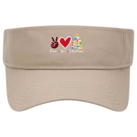 Peace Love Christmas Tshirt   Funny Christmas Tree Book Tree T Shirt Visor Hat | Artistshot