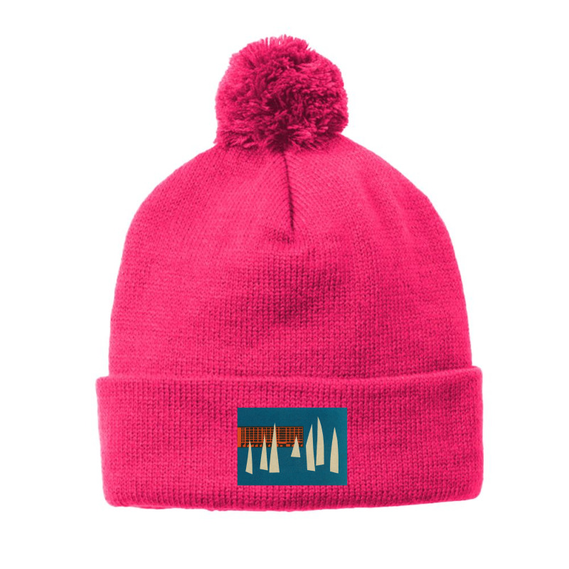 Vintage Sail Boats Illustration Pom Pom Beanie by oragumun | Artistshot