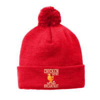 Chicken Chick The Pet That Poops Breakfast Funny Chicken 13 Rooster He Pom Pom Beanie | Artistshot