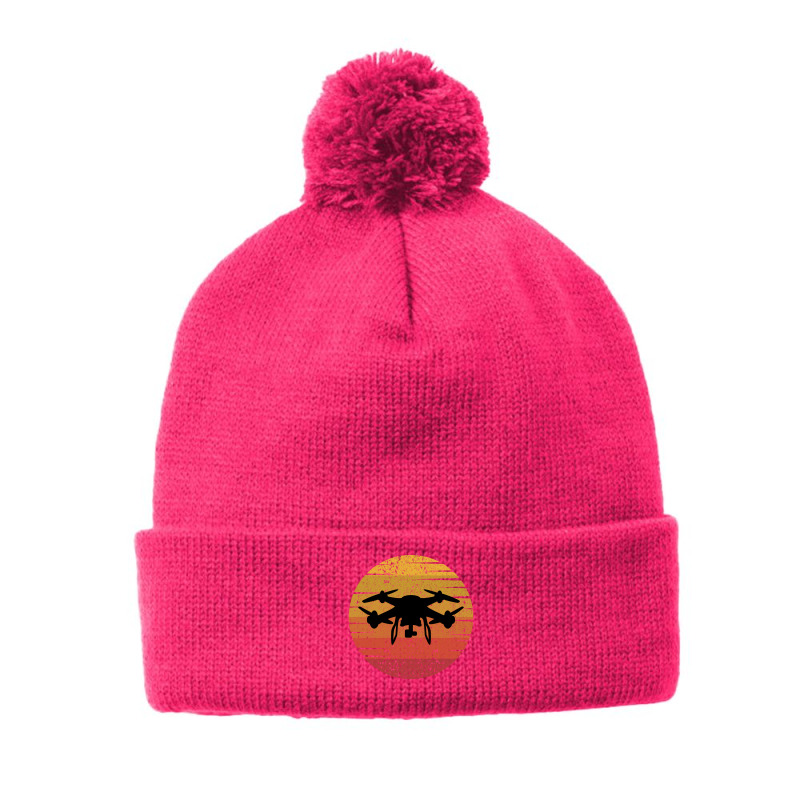 Fpv Drone Racing Quadcopters Rc Pilot Aerial Sports Vintage Retro Pom Pom Beanie by Tasteful Tees | Artistshot