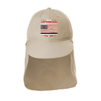 Stand For The Flag Kneel For The Fallen: Usa Veteran Sun Shade Cap | Artistshot