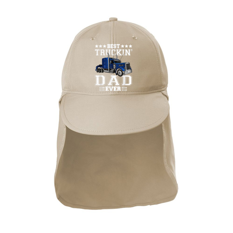 Trucker Best Truckin Dad Ever Big Rig Trucker Father's Day  108 Sun Shade Cap by urethrapricey | Artistshot