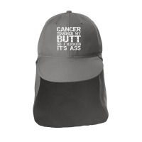 Funny Joke Colon Cancer Touched My Butt So I Kicked It's Ass T Shirt Sun Shade Cap | Artistshot