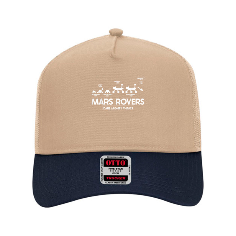 Mars Perseverance Rover Dare Mighty Things Landing Timeline T Shirt Mesh Back Trucker Hat by johnjosephmenk | Artistshot