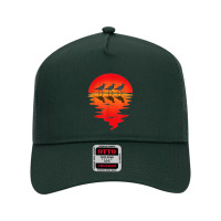 Flocks Of Seagull Vintage Sunset Seabird Harbour Albatros Mesh Back Trucker Hat | Artistshot