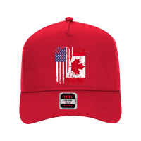 Canadian Roots  Half American Flag  Canada T Shirt Mesh Back Trucker Hat | Artistshot