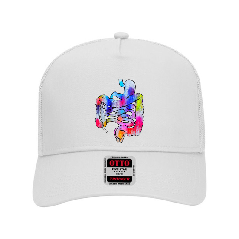 Digestive Digestive System Gastrointestinal Tract Watercolor Art Gifts Mesh Back Trucker Hat by matiroso | Artistshot