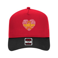 Childhood Cancer Awareness Heart Support Strong Warrior T Shirt Mesh Back Trucker Hat | Artistshot