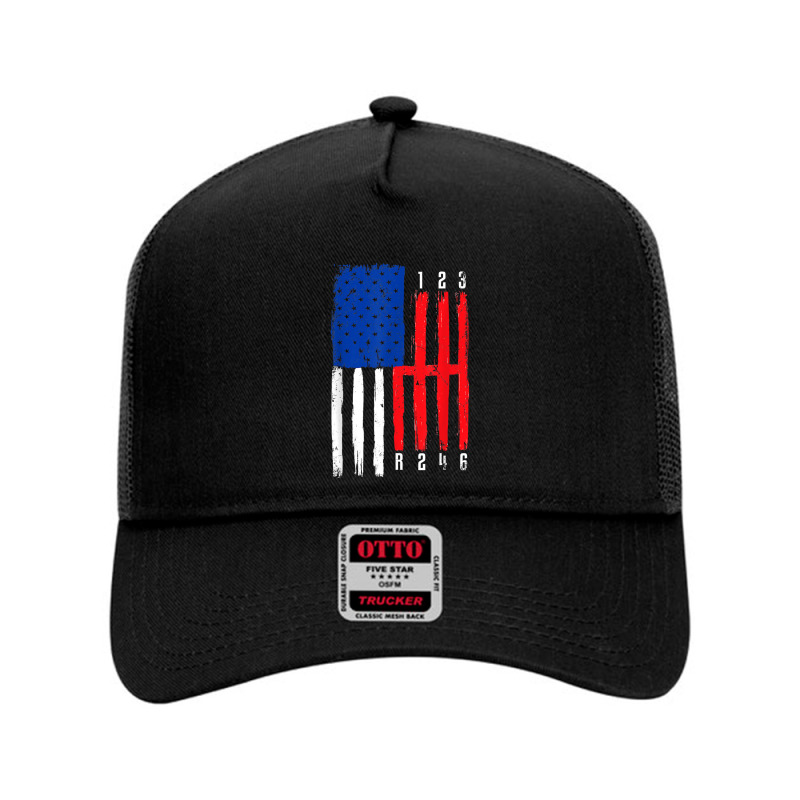 Mechanic Gears Shift American Flag Muscle Car 6 Vintage Mechanic Mesh Back Trucker Hat | Artistshot