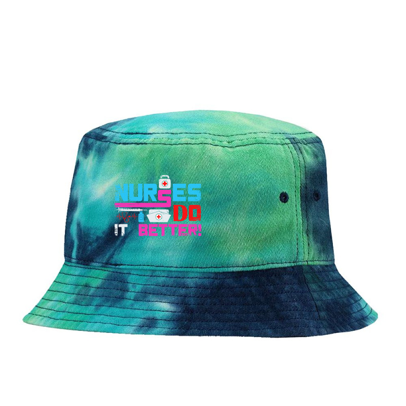 Exclusive Nurse Funny Nurse Vintage Nurse Tie Dyed Bucket Hat | Artistshot