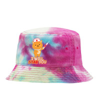 Funny Nurse Funny Cat Mom Cute Kawaii Cat Nurse Tie Dyed Bucket Hat | Artistshot