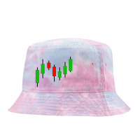 Candlestick Stock Market Graph Tie Dyed Bucket Hat | Artistshot