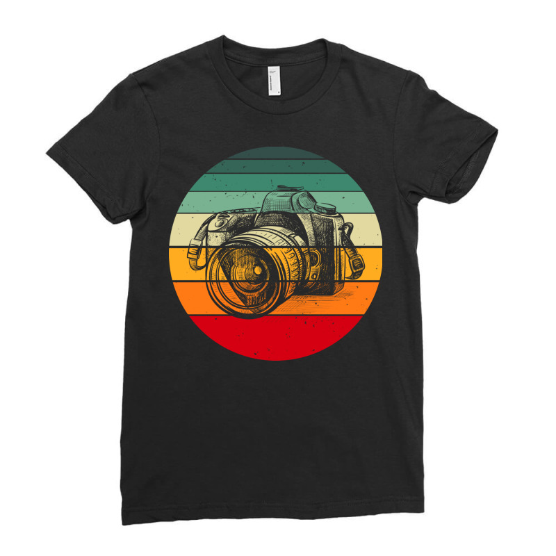 Retro Vintage Camera Photography Lover Photographer Ladies Fitted T-Shirt by UbengArt | Artistshot