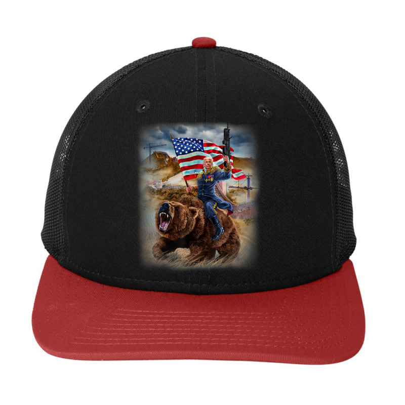 Usa President Trump Build Epic Wall Protect America Snapback Trucker Cap | Artistshot