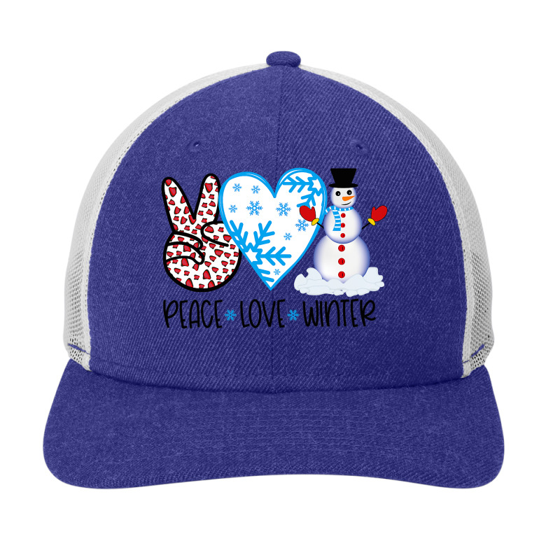 Peace Love Winter Holidays Season Christmas Snowman T Shirt Snapback Trucker Cap by Adriana_Torquemada | Artistshot