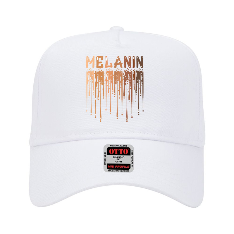 Drippin Melanin For Women Pride   Gifts Black History Month T Shirt Adjustable Baseball Cap | Artistshot