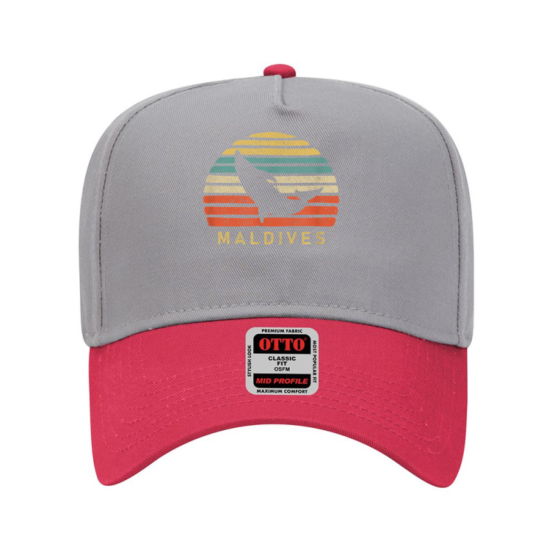 Retro Maldives Dolphin T Shirt Adjustable Baseball Cap | Artistshot