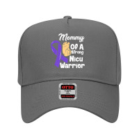 Mommy Of A Strong Nicu Warrior Baby Purple Ribbon Awareness Premium T Adjustable Baseball Cap | Artistshot