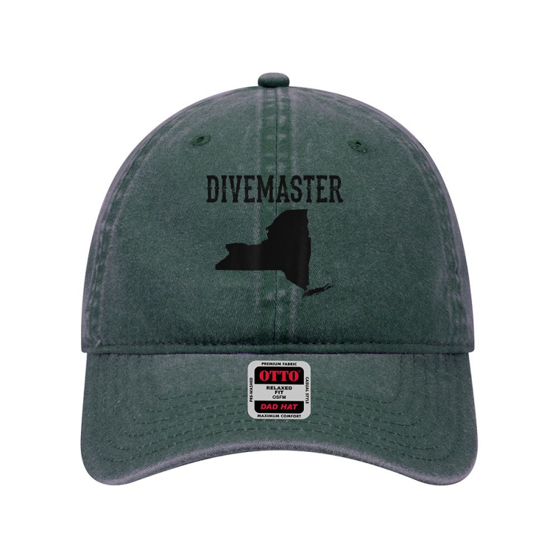 New York Divemaster Scuba Diving Instructor Dive Flag Style T Shirt Dyed Cap | Artistshot