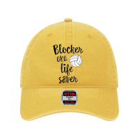 Blocker Aka Life Saver Funny Volleyball T Shirt Defense [converted] Co Dyed Cap | Artistshot