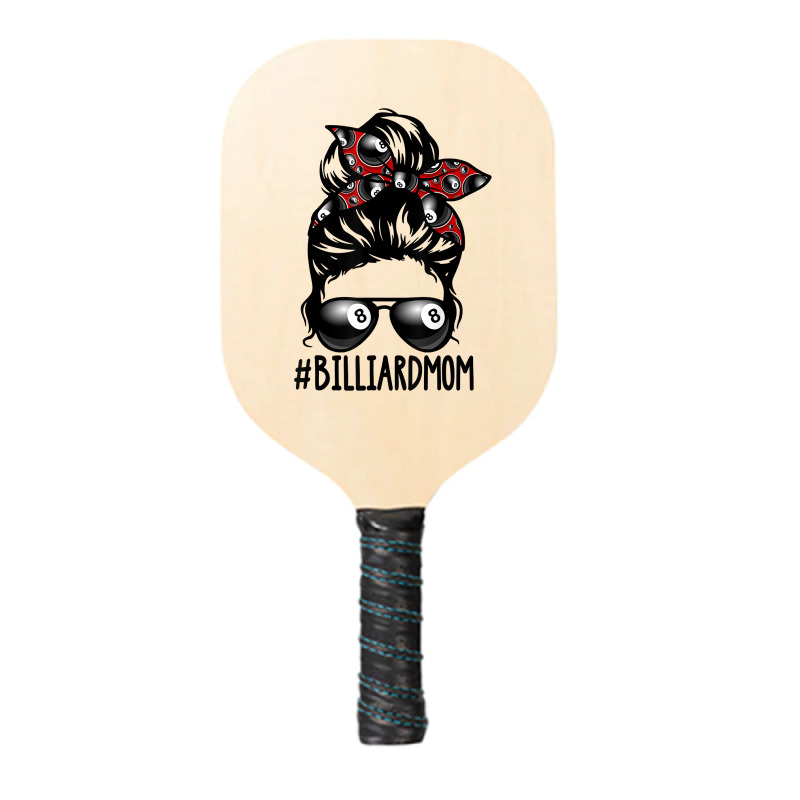 Billiard Ball Mom Billiard Player Bandana Mom Messy Bun Hair Pickleball Paddle | Artistshot