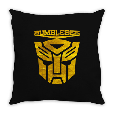 Golden Bumblebee Transformer Throw Pillow Designed By Feelgood Tees