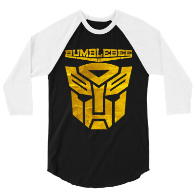 Golden Bumblebee Transformer 3/4 Sleeve Shirt Designed By Feelgood Tees