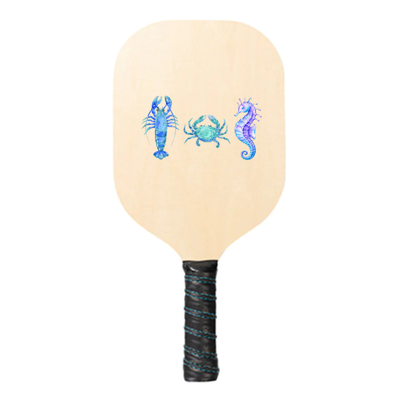 Crustaceancore Ocean Blush Crustacean Lobster Crab Seahorse Pickleball Paddle | Artistshot