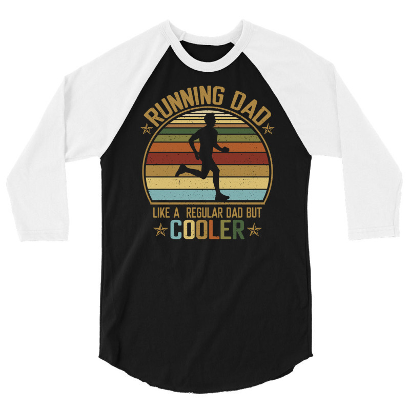 Running Dad Funny Marathon Runner Father's Day 3/4 Sleeve Shirt by UbengArt | Artistshot