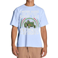 I Work Hard And Snore Like A Tractor At Night   Funny Farmer Urban Heavy T-shirt | Artistshot