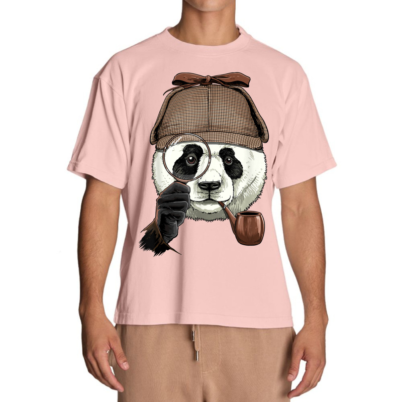 Detective Giant Panda Spy Investigator Wildlife Bear Lover Urban Heavy T-shirt by Orchid | Artistshot