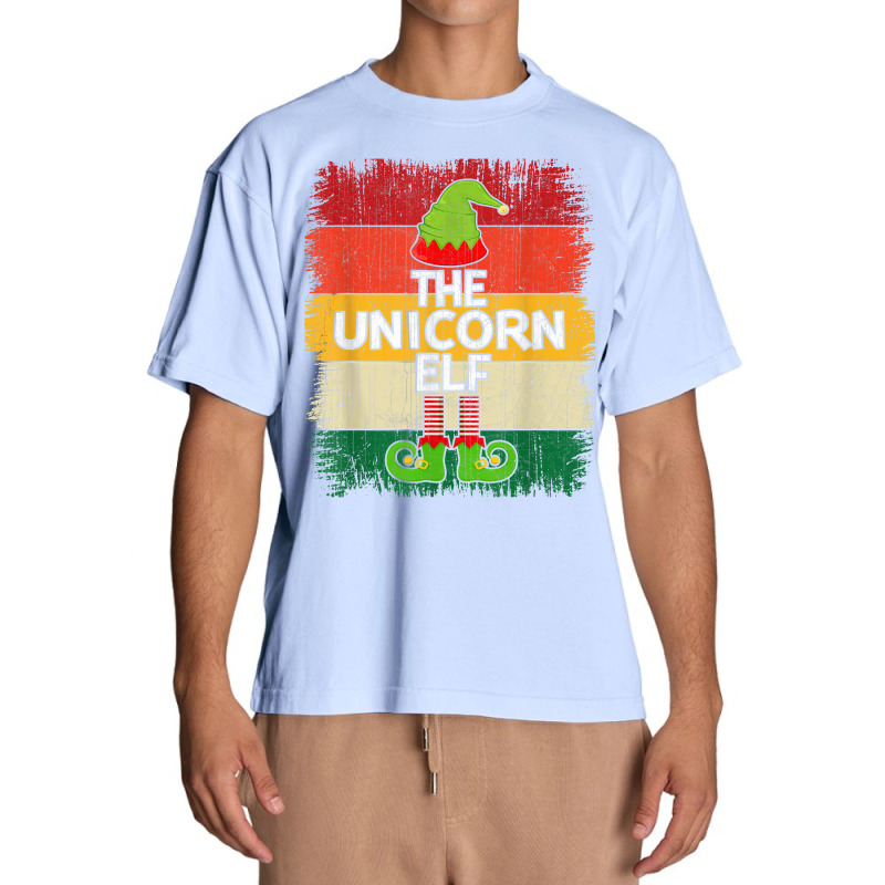 The Unicorn Elf Matching Group Christmas Party Pajama Urban Heavy T-shirt | Artistshot