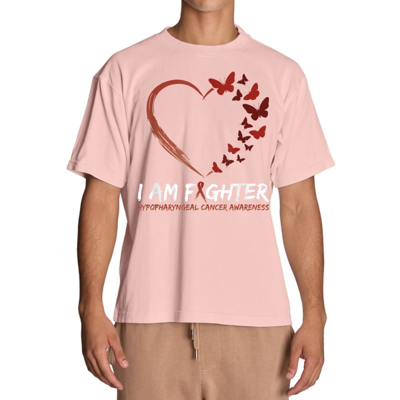 I Am Fighter Hypopharyngeal Cancer Awareness Shirt Butterfly Urban Heavy T-shirt | Artistshot