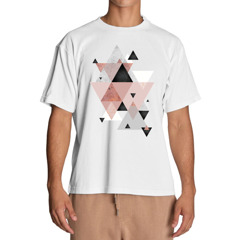 Geometric Compilation In Rose Gold And Blush Pink Urban Heavy T-shirt | Artistshot