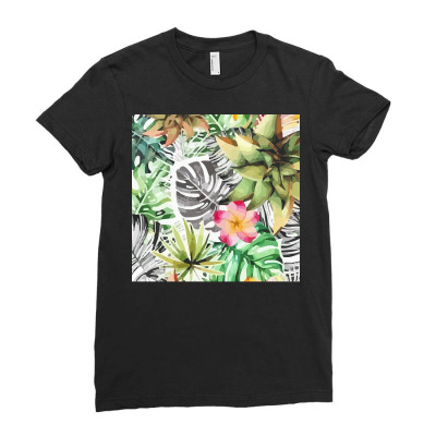 Botanical T  Shirt Botanical Handsome Coral Flower T  Shirt Ladies Fitted T-shirt Designed By Pullovercostarican