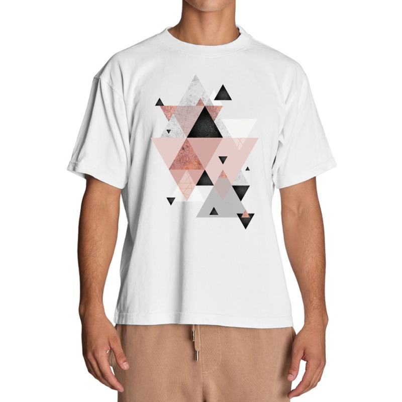 Geometric Compilation In Rose Gold And Blush Pink Urban Heavy T-shirt | Artistshot