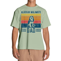 Dog Alaskan Malamute Dad   Vintage Alaskan Malamute Dad T Shirt Urban Heavy T-shirt | Artistshot