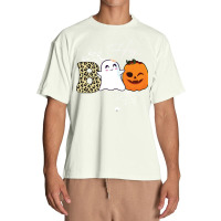 Gift Idea T  Shirt Hey Boo Cute Ghost With Pumpkin Halloween T  Shirt Urban Heavy T-shirt | Artistshot