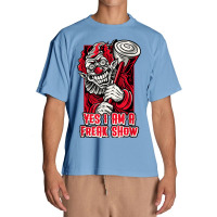 Yes I Am A Freak Show Creepy Clown With Hammer Halloween Urban Heavy T-shirt | Artistshot