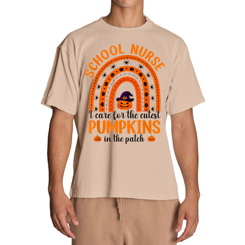 School Nurse Cutest Pumpkins Rainbow Halloween Spider Urban Heavy T-shirt | Artistshot