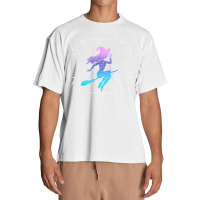 Magic Is Everywhere Witch Flying On A Broomstick Halloween Urban Heavy T-shirt | Artistshot