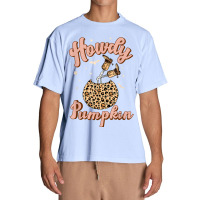 Leopard Howdy Pumpkin Skeleton Cowboy Western Halloween Urban Heavy T-shirt | Artistshot