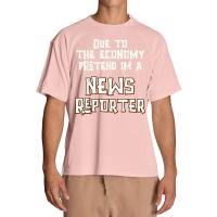 Due Economy Pretend Im News Reporter Easy Halloween Costume Urban Heavy T-shirt | Artistshot