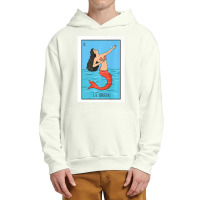 La Mermaid Lottery Gift The Mermaid Card Mexican Lottery Premium Urban Pullover Hoodie | Artistshot