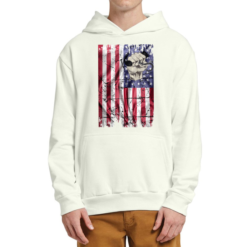 Longshoreman Vintage American Flag Usa Fist And Hook Tank Top Urban Pullover Hoodie | Artistshot