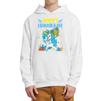 Happy Hanukkah Dabbing Jewish Unicorn Kids Chanukah Urban Pullover Hoodie | Artistshot