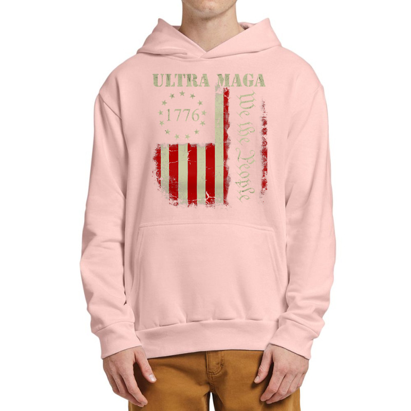 Vintage Ultra Maga We The People Proud Republican Usa Flag Pullover Ho Urban Pullover Hoodie by cm-arts | Artistshot