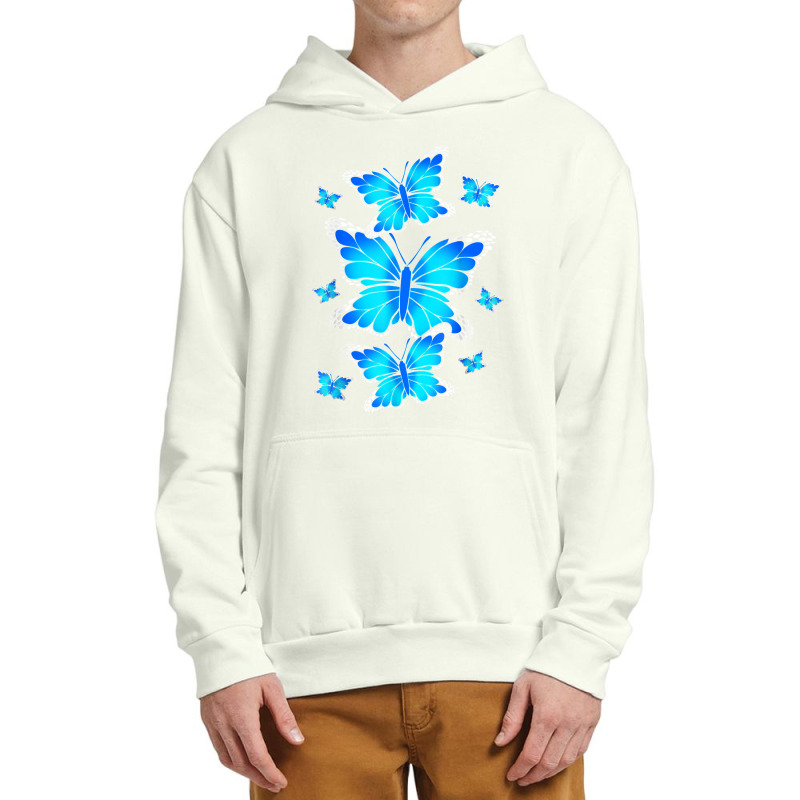 Majestic Butterfly   Blue Butterflies Morpho T Shirt Urban Pullover Hoodie by SteveMartindale | Artistshot