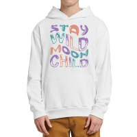 Wavy Retro Groovy   Stay Wild Moon Child T Shirt Urban Pullover Hoodie | Artistshot