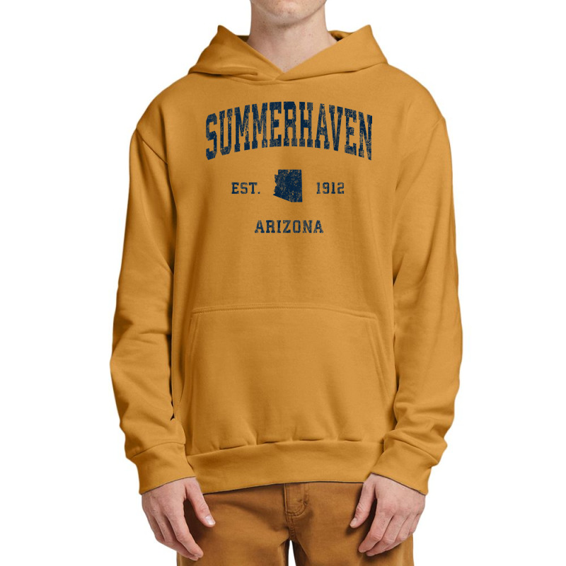 Summerhaven Arizona Az Vintage Athletic Navy Sports Design Urban Pullover Hoodie | Artistshot